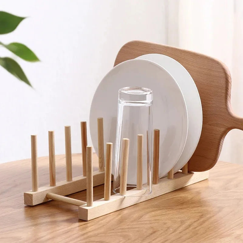 Woodiness Multi-Functional Dish Drying Rack - Space-Saving Kitchen Storage & Organization Solution