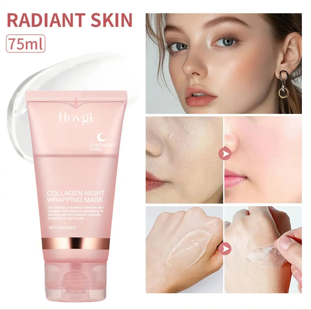 Korean Beauty Collagen Overnight Mask Set - Intense Hydration & Skin Renewal for Radiant Glow