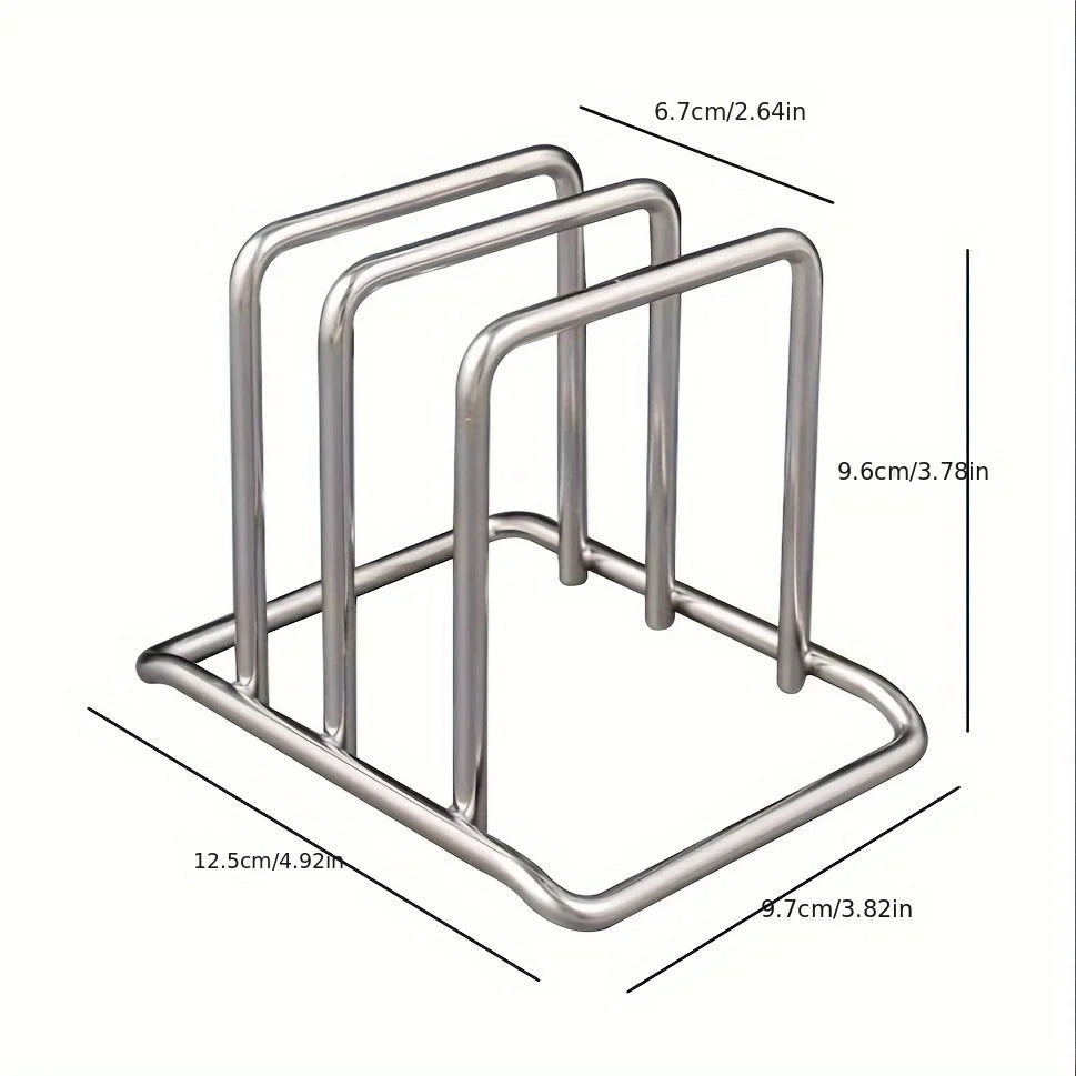Stainless Steel Chopping Board Rack - Double-Layer Storage for a Tidy Kitchen