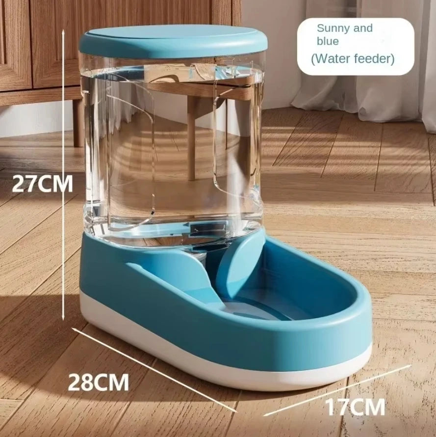 Automatic Pet Water & Food Dispenser - Effortless Gravity Flow Feeder for Happy Cats & Dogs