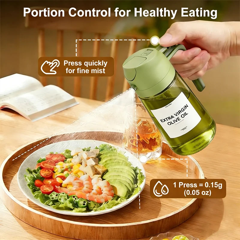 16oz Brown Glass Olive Oil Sprayer Dispenser, Leakproof