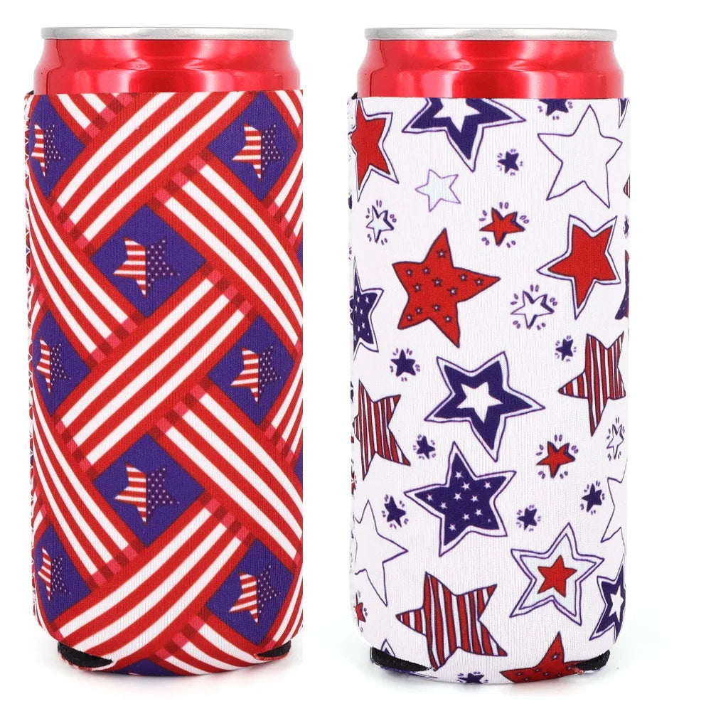 2Pcs Collapsible Neoprene Can Beer Cooler Sleeves Tall Energy/Beer Drink Coolies For 16oz Rockstar , Monster , 500ML beer bottle