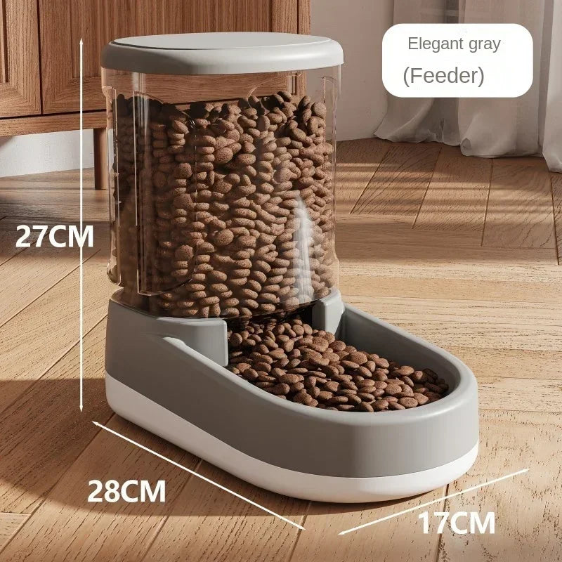 Automatic Pet Water & Food Dispenser - Effortless Gravity Flow Feeder for Happy Cats & Dogs