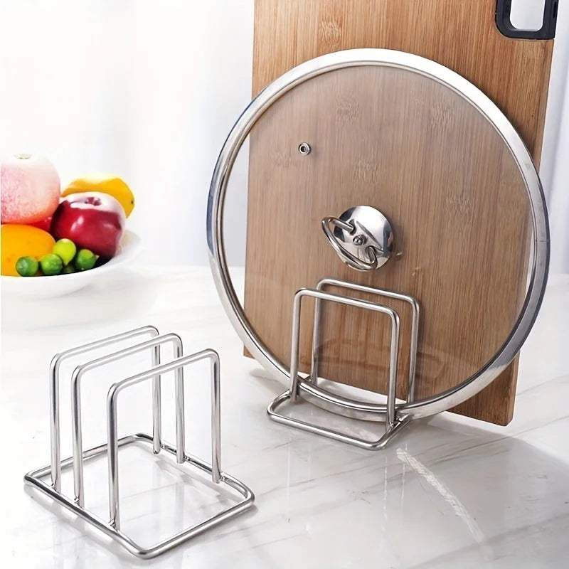 Stainless Steel Chopping Board Rack - Double-Layer Storage for a Tidy Kitchen