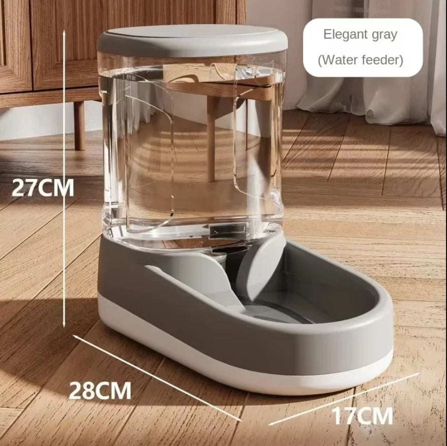 Automatic Pet Water & Food Dispenser - Effortless Gravity Flow Feeder for Happy Cats & Dogs