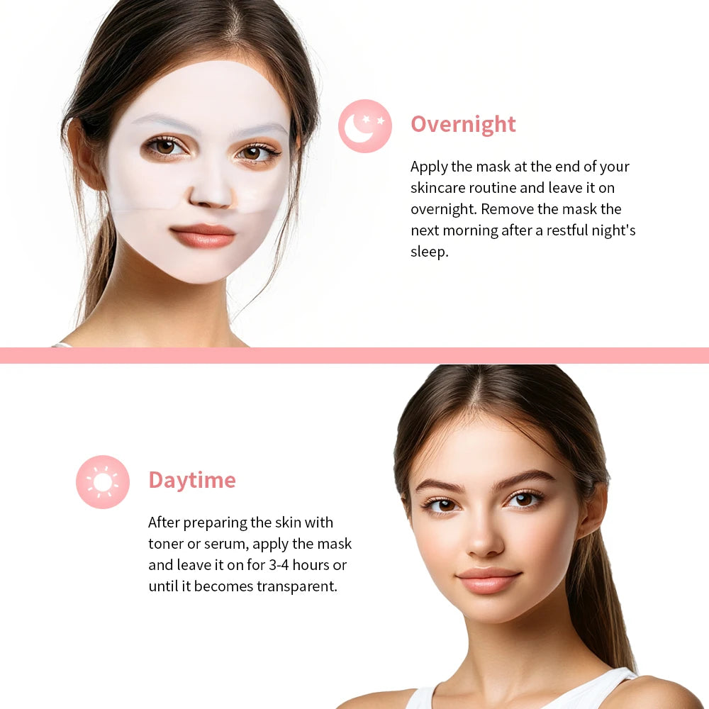 Bio-Collagen Face Mask for Shrinking Pores & Deep Hydration | Overnight Moisturizing & Brightening Skin Care