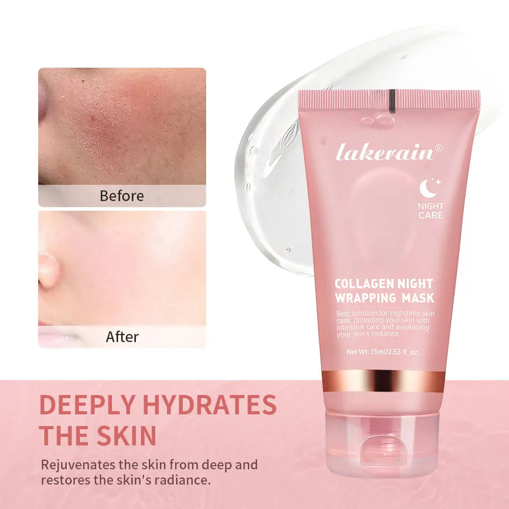 GlowSkin Korean Deep Collagen Peel-Off Mask – Anti-Wrinkle & Lifting Bio Pack for Overnight Skin Renewal