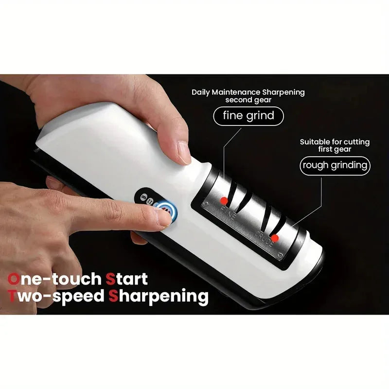 Electric Knife Sharpener - 4 Gears for Precision & Effortless Sharpening in Your Kitchen