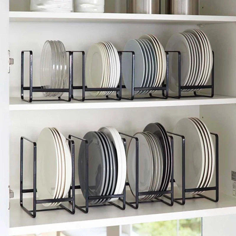 Stylish Kitchen Rack - Versatile Dish Storage & Drain for Plates - Space-Saving Countertop Organizer