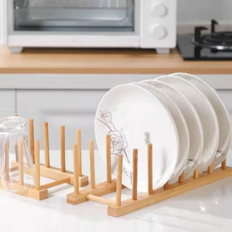 Woodiness Multi-Functional Dish Drying Rack - Space-Saving Kitchen Storage & Organization Solution