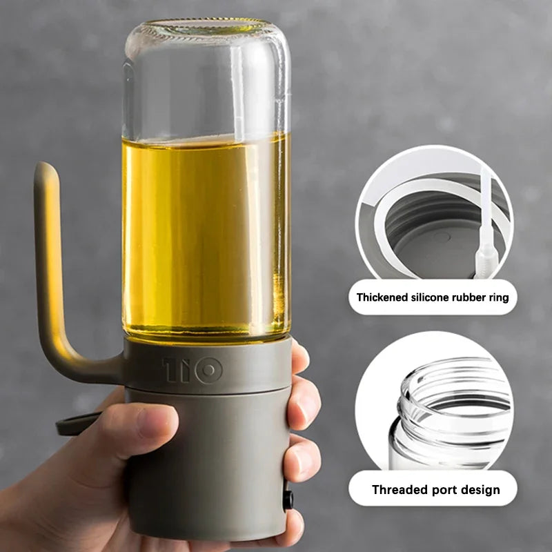 Olive Oil Sprayer - 250ml High Borosilicate Glass Mister for Air Fryer, Salad & Baking