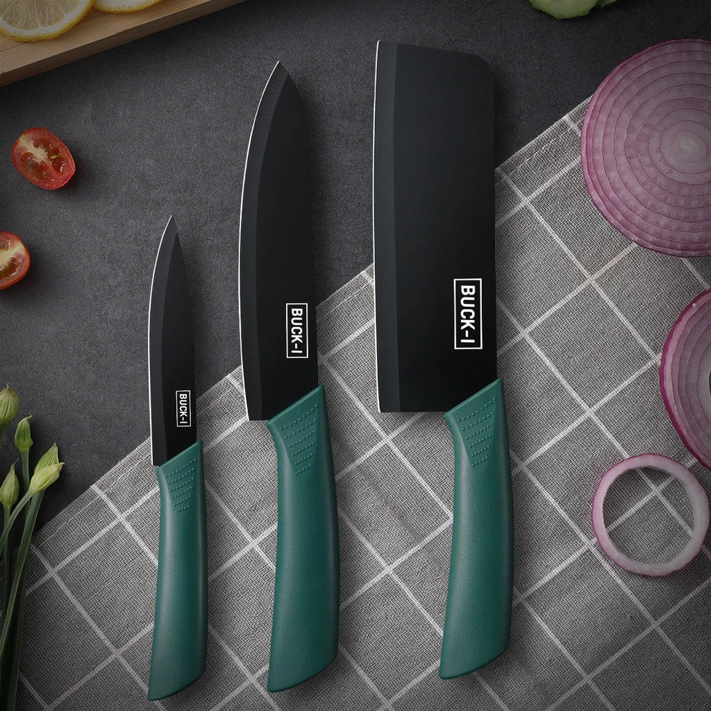 Precision Knife Set – Essential Utility, Chef & Fruit Knives with Protective Covers for Effortless Cutting