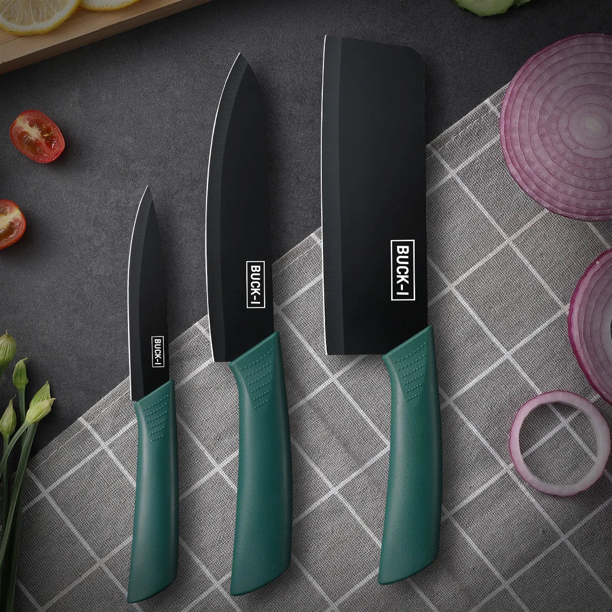 Precision Knife Set – Essential Utility, Chef & Fruit Knives with Protective Covers for Effortless Cutting