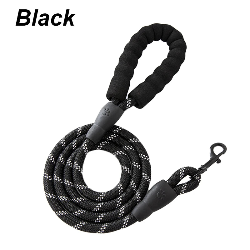 Eco-Friendly Soft Handle Dog Leash – Reflective, Strong & Functional for All Sizes (120-300CM) – Perfect for Big & Small Pups!