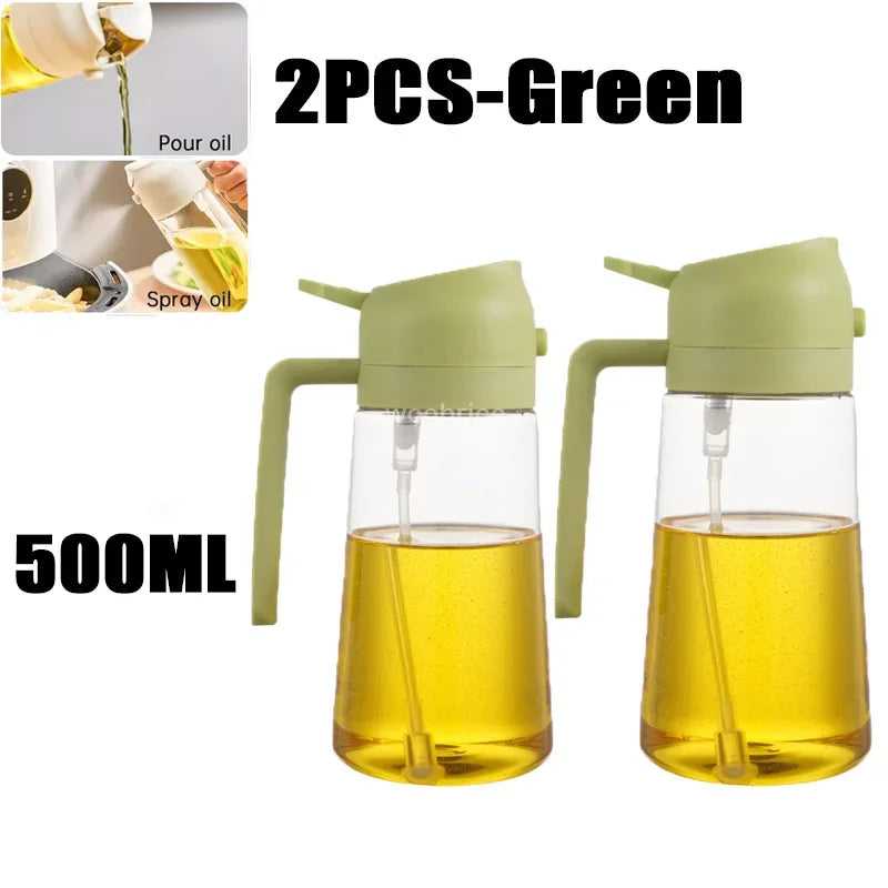 2-in-1 Oil Sprayer & Dispenser – Perfect for Air Fryers, Salads, Grilling & Roasting
