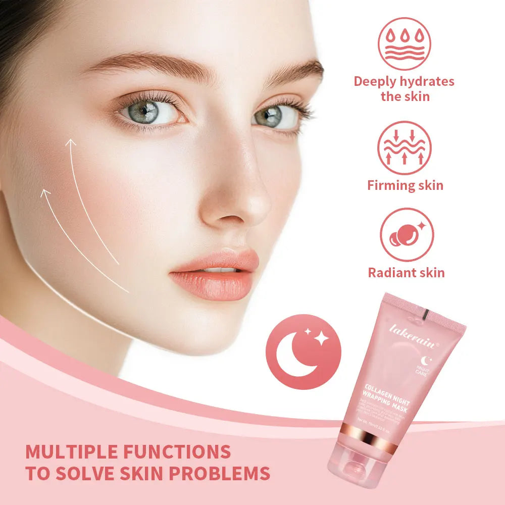 GlowSkin Korean Deep Collagen Peel-Off Mask – Anti-Wrinkle & Lifting Bio Pack for Overnight Skin Renewal