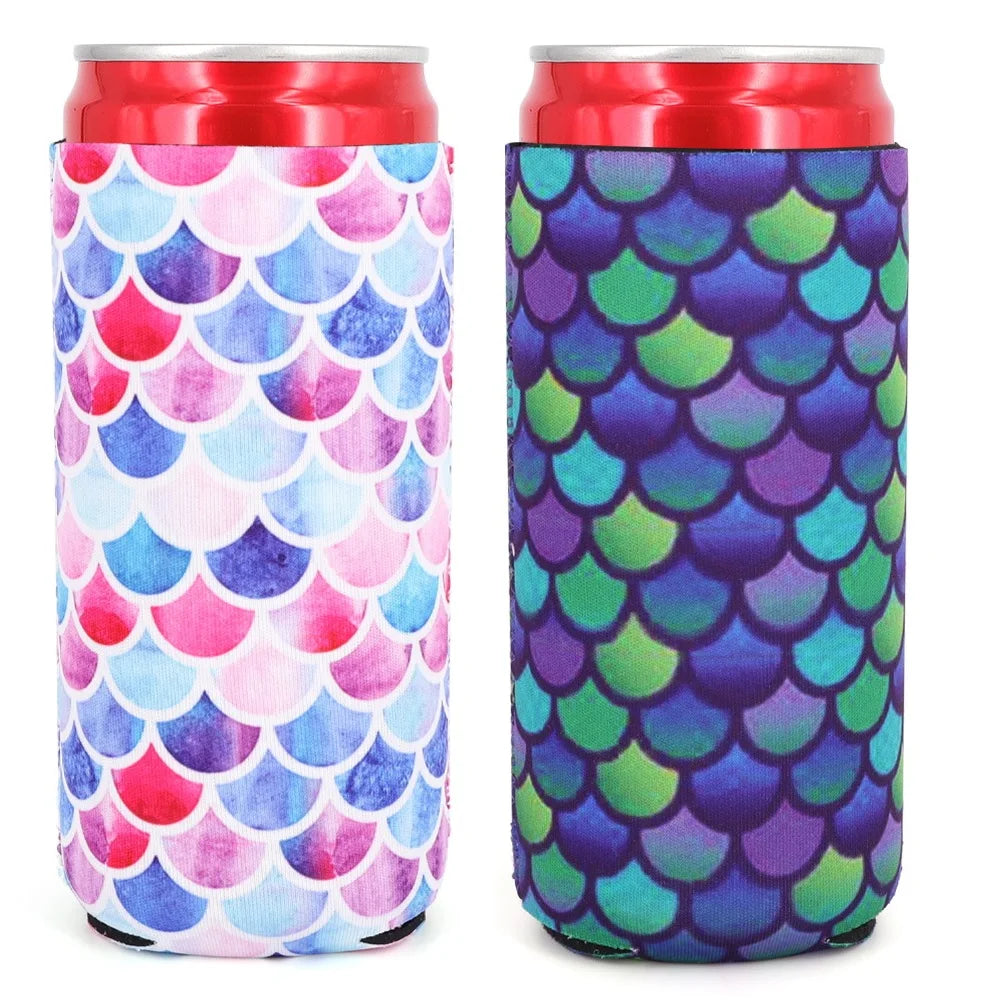 2Pcs Collapsible Neoprene Can Beer Cooler Sleeves Tall Energy/Beer Drink Coolies For 16oz Rockstar , Monster , 500ML beer bottle