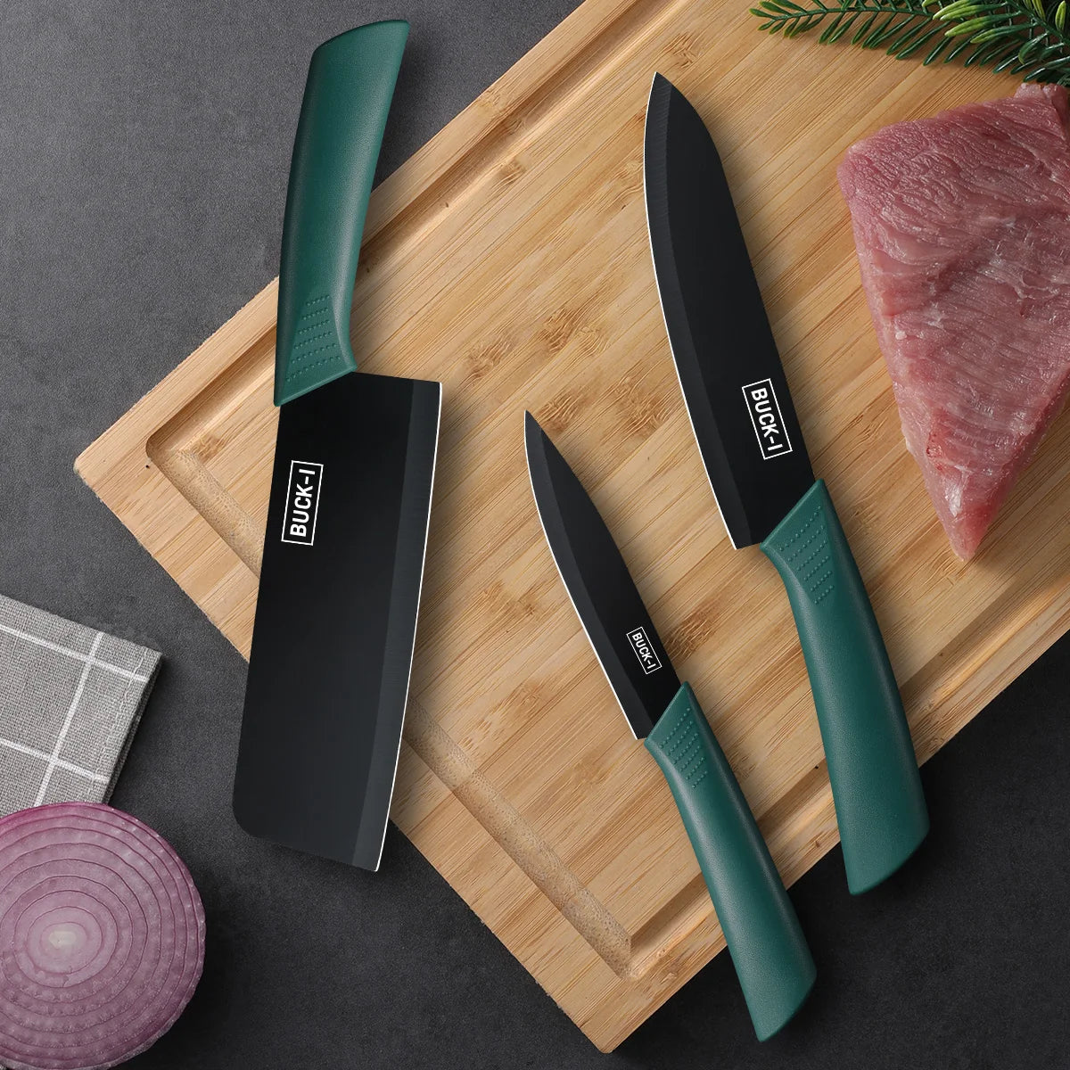 Precision Knife Set – Essential Utility, Chef & Fruit Knives with Protective Covers for Effortless Cutting