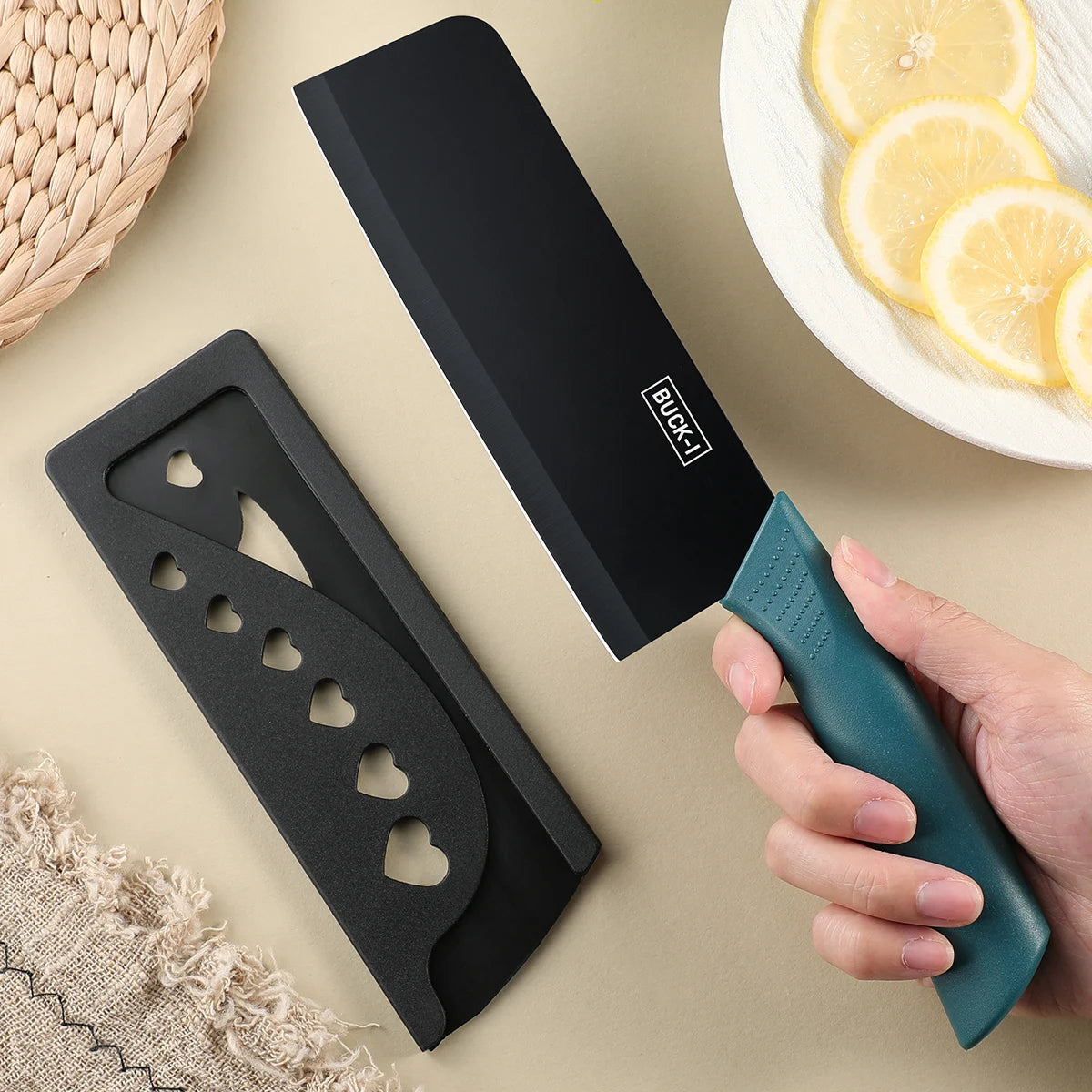 Precision Knife Set – Essential Utility, Chef & Fruit Knives with Protective Covers for Effortless Cutting