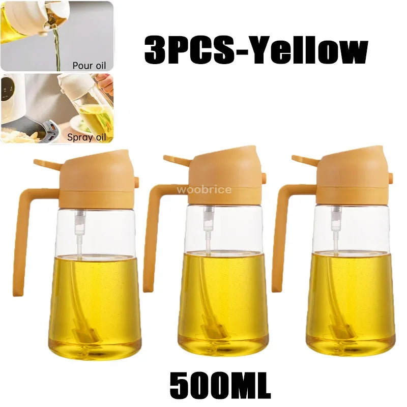 2-in-1 Oil Sprayer & Dispenser – Perfect for Air Fryers, Salads, Grilling & Roasting