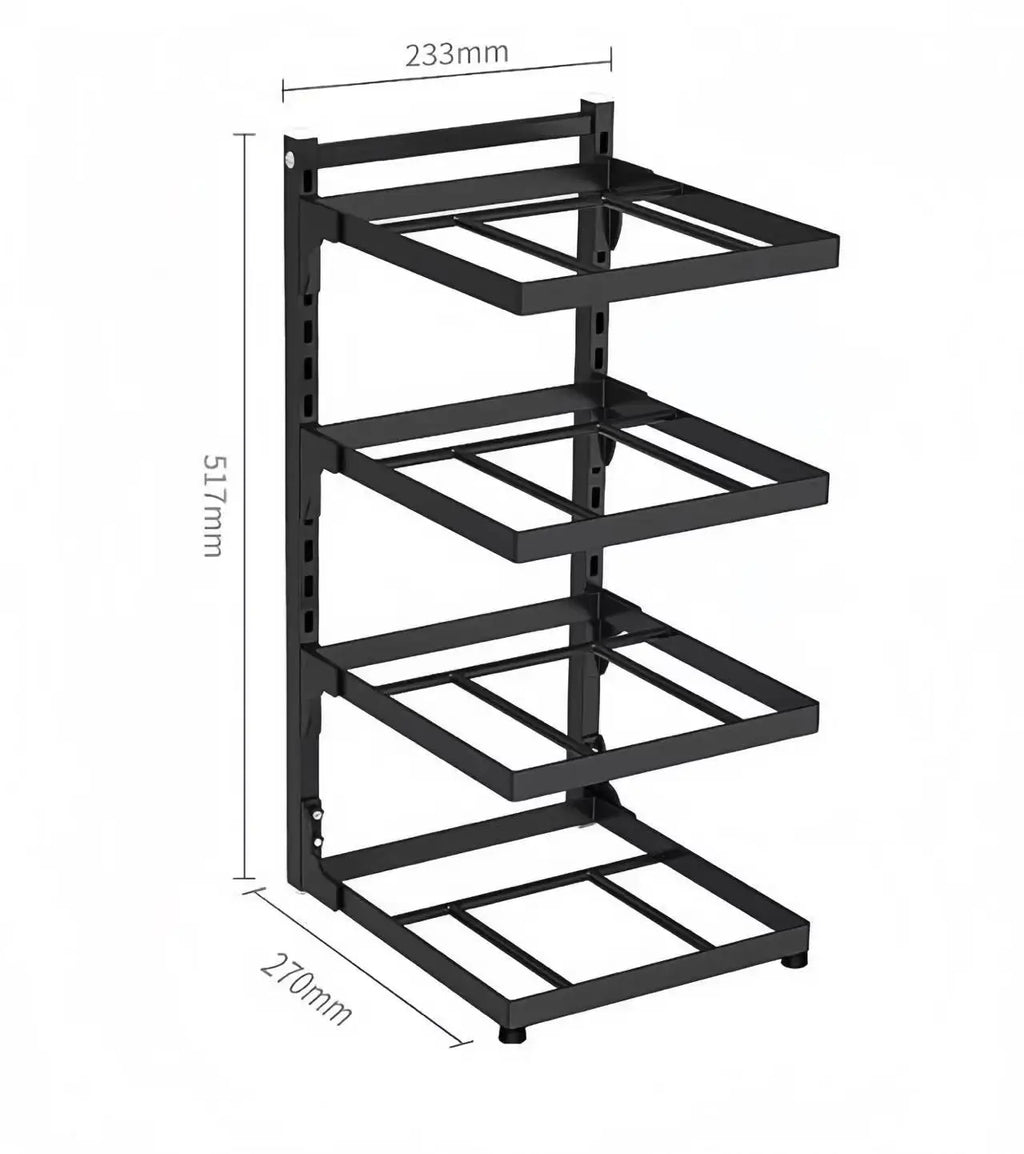 Space-Saving Kitchen Sink Storage Rack | Adjustable Multi-Layer Pot Organizer for Stovetop & Cabinets