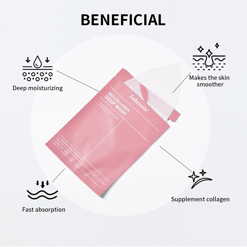 Bio-Collagen Face Mask for Shrinking Pores & Deep Hydration | Overnight Moisturizing & Brightening Skin Care