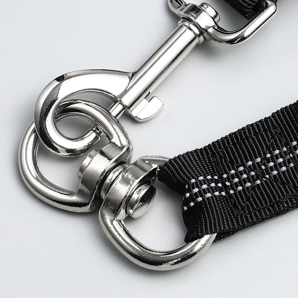 Reflective Nylon Dog Leash - Heavy-Duty Elastic Extension for Small & Medium Dogs - Ideal for Walking & Running