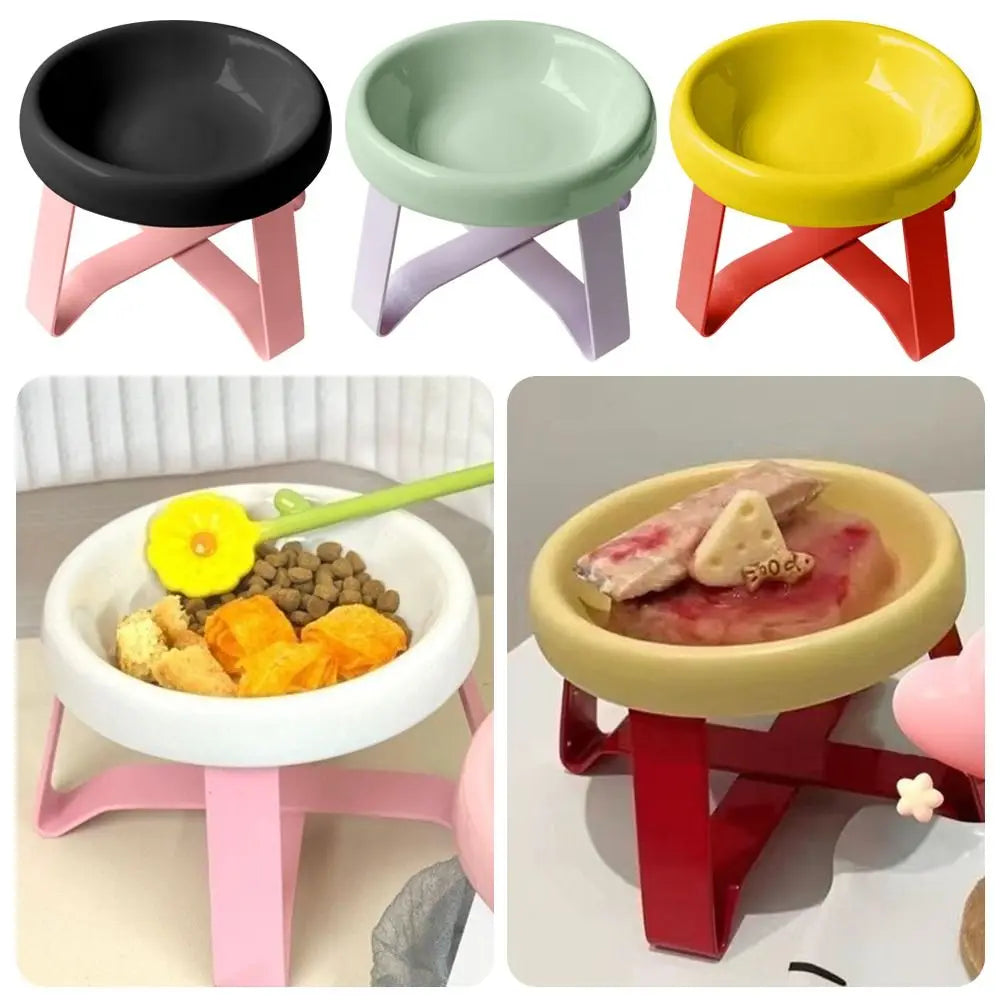 New Spine Protection Elevated Pet Bowl for Cats - Ergonomic Design for Neck Health & Comfort - Pet Supplies
