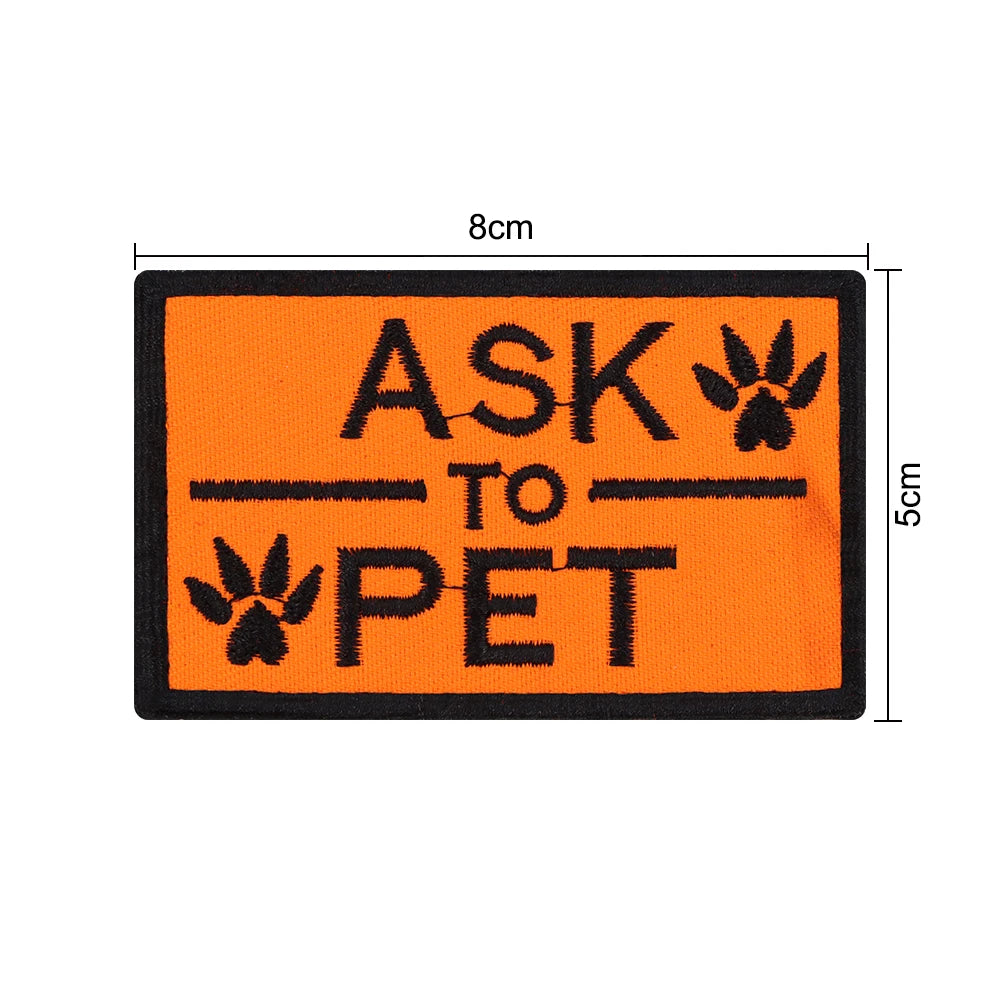 Service Pup Removable Tactical Patch for Service Dog & Cat Vest - Embroidered Design for Training & Identification