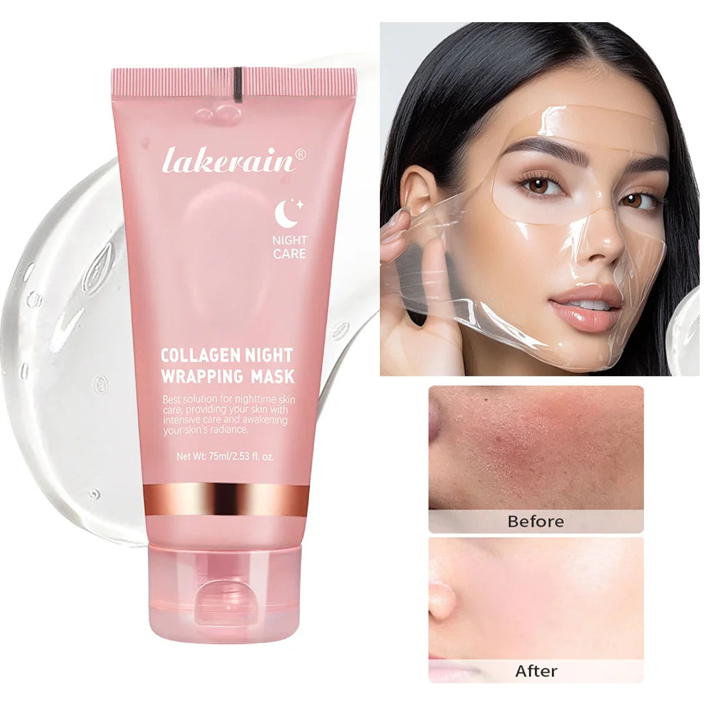 GlowSkin Korean Deep Collagen Peel-Off Mask – Anti-Wrinkle & Lifting Bio Pack for Overnight Skin Renewal