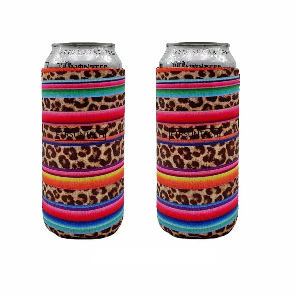 2Pcs Collapsible Neoprene Can Beer Cooler Sleeves Tall Energy/Beer Drink Coolies For 16oz Rockstar , Monster , 500ML beer bottle