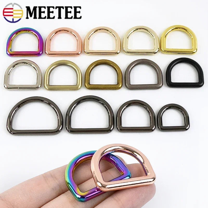 10Pcs Metal O D Rings - 10-50mm Buckles for Bags, Belts, Leashes, & DIY Leather Crafts