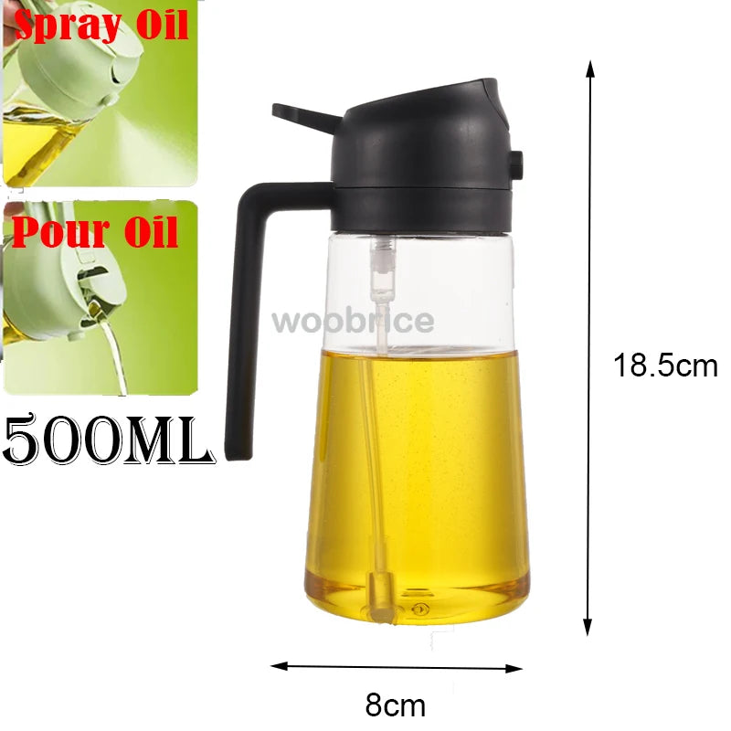2-in-1 Oil Sprayer & Dispenser – Perfect for Air Fryers, Salads, Grilling & Roasting