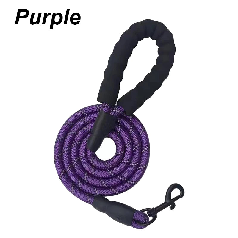 Eco-Friendly Soft Handle Dog Leash – Reflective, Strong & Functional for All Sizes (120-300CM) – Perfect for Big & Small Pups!