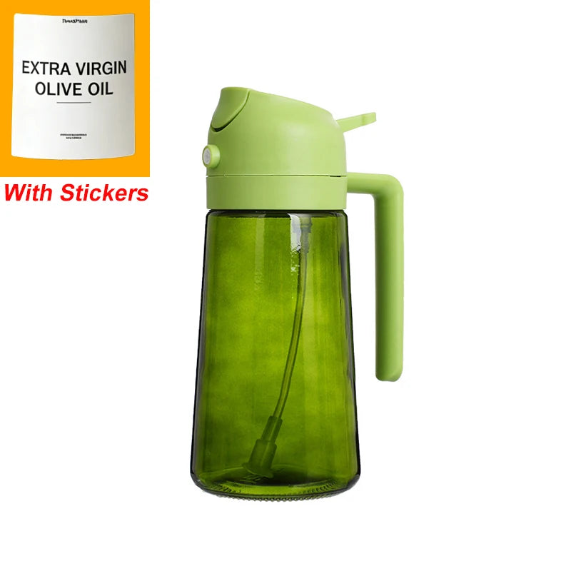 16oz Brown Glass Olive Oil Sprayer Dispenser, Leakproof