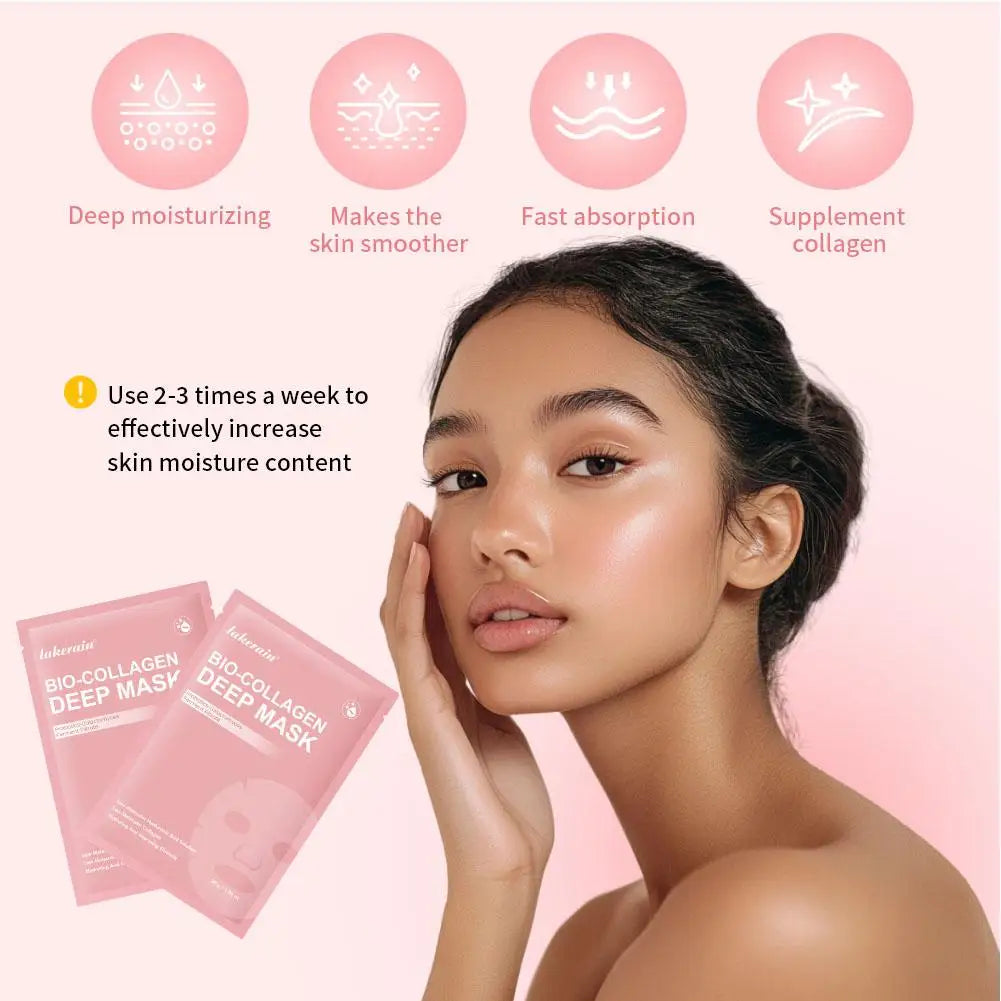 Bio Collagen Overnight Hydrogel Mask - Pore Minimizing & Anti-Wrinkle Treatment for Radiant Skin