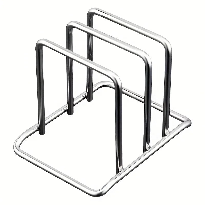 Stainless Steel Chopping Board Rack - Double-Layer Storage for a Tidy Kitchen