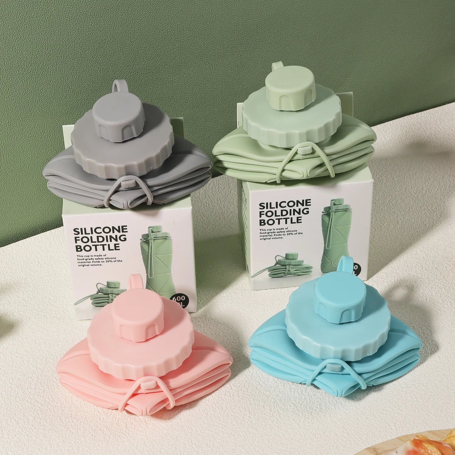 Collapsible & Stylish Silicone Water Cup - Perfect for Outdoor Adventures & Travel!
