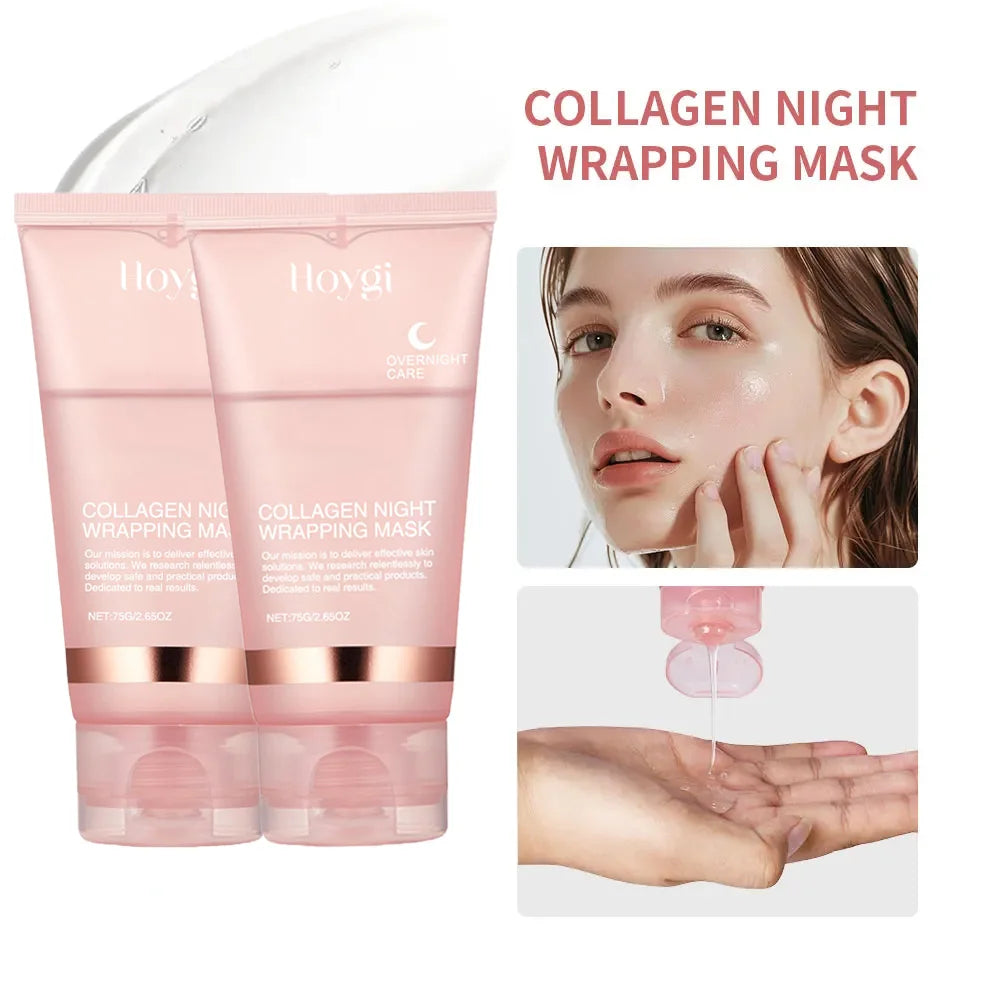 Korean Beauty Collagen Overnight Mask Set - Intense Hydration & Skin Renewal for Radiant Glow