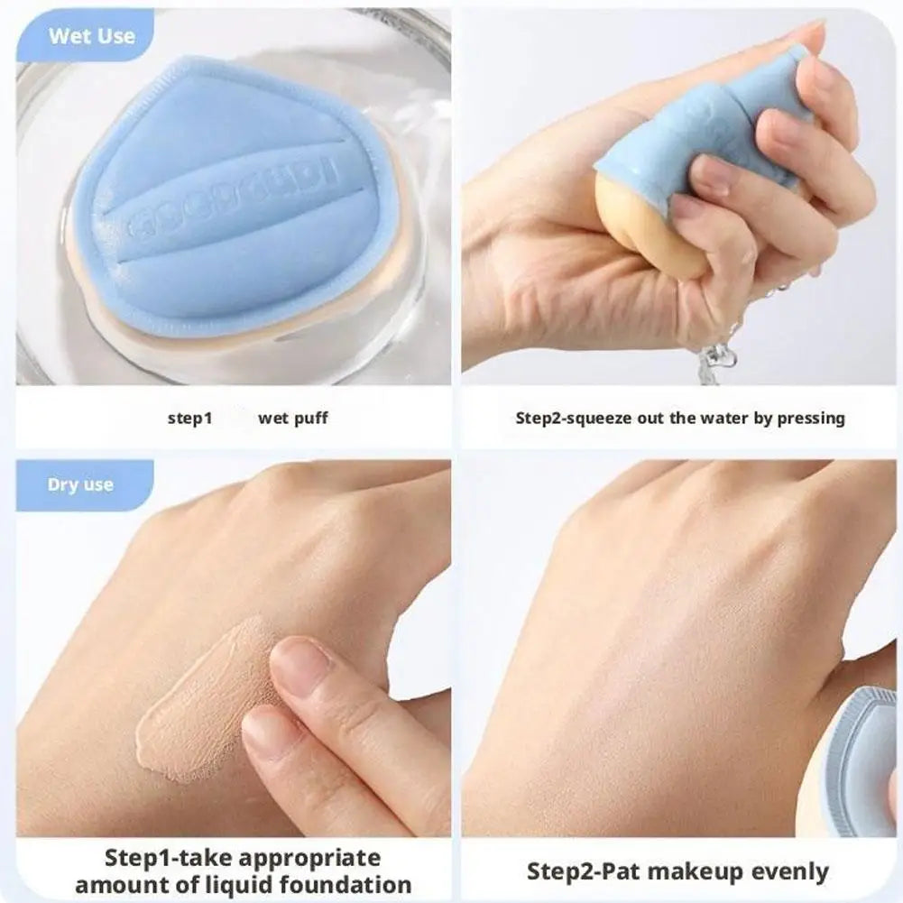 Marshmallow Air Cushion Powder Puff - Versatile Liquid Foundation for Flawless Skin, Wet & Dry Use