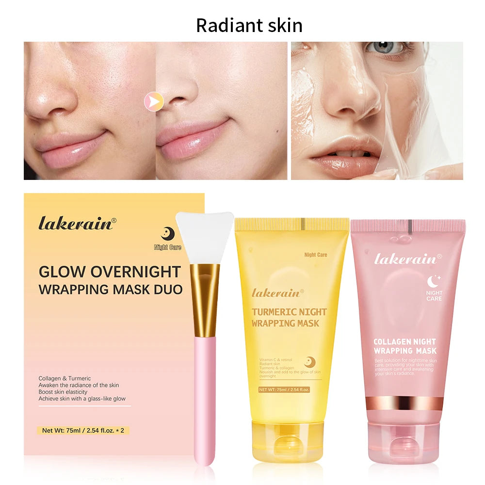 GlowSkin Korean Deep Collagen Peel-Off Mask – Anti-Wrinkle & Lifting Bio Pack for Overnight Skin Renewal