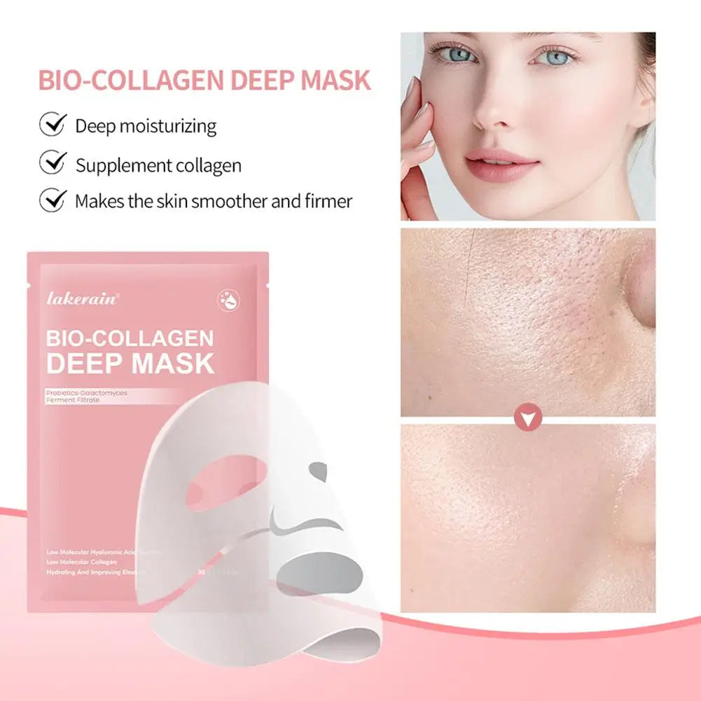 Bio Collagen Overnight Hydrogel Mask - Pore Minimizing & Anti-Wrinkle Treatment for Radiant Skin