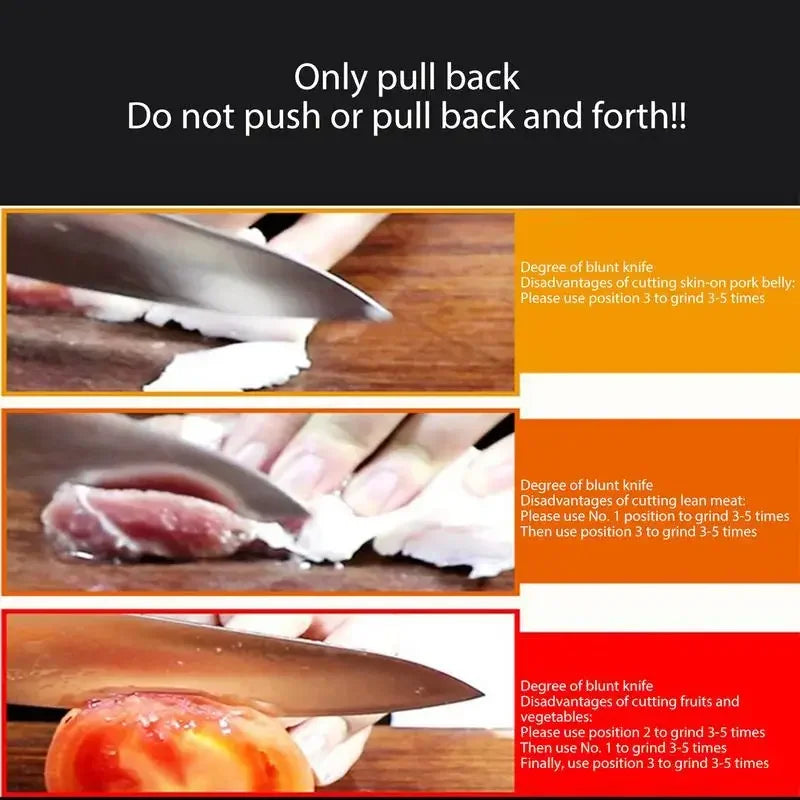 SharpEdge Kitchen 4-Segment Multifunctional Knife Sharpener – Portable Design with Non-Slip Base for Effortless Sharpening