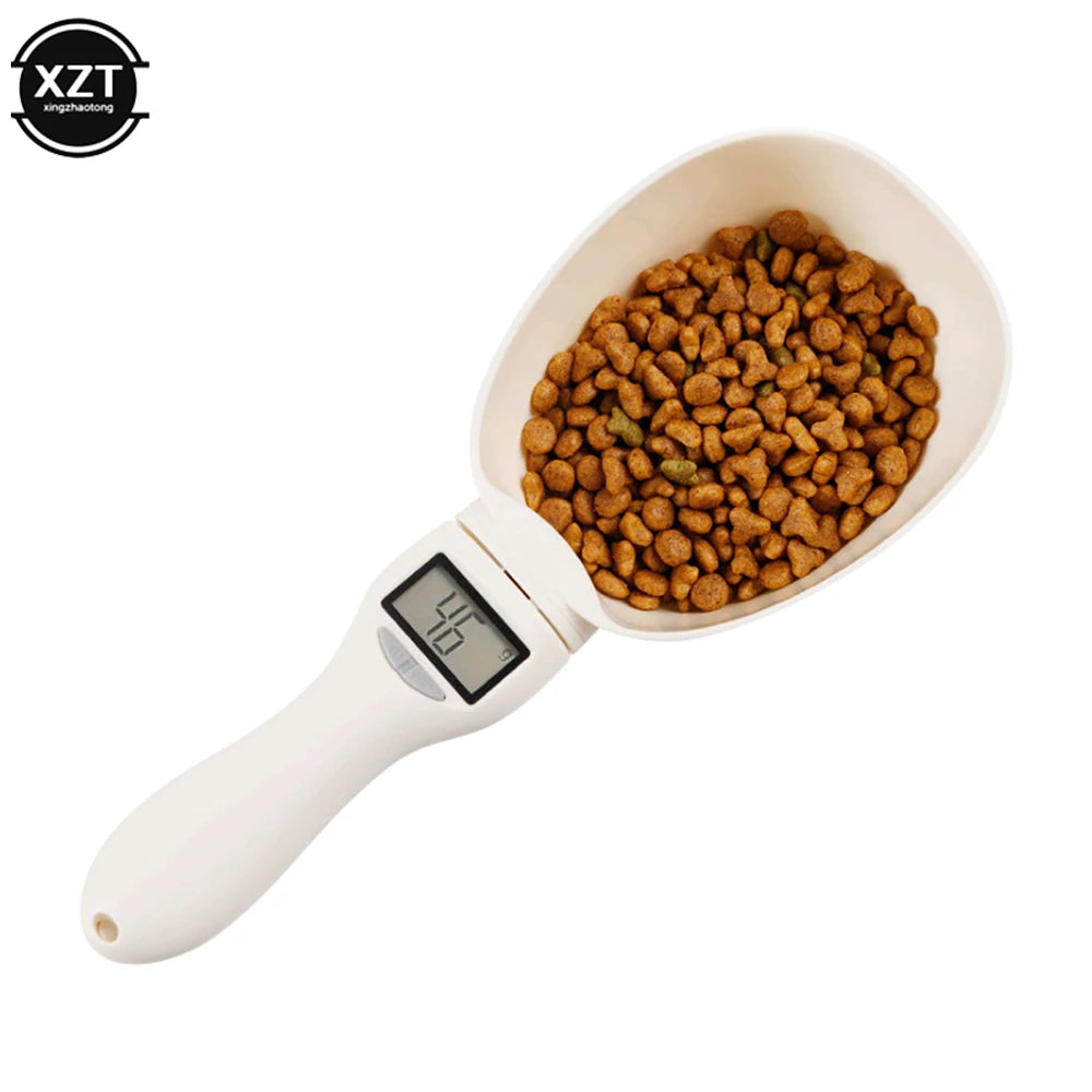 PetBuddy Digital Pet Food Spoon Scale - Precise Measuring Tool with LED Display for Cats & Dogs