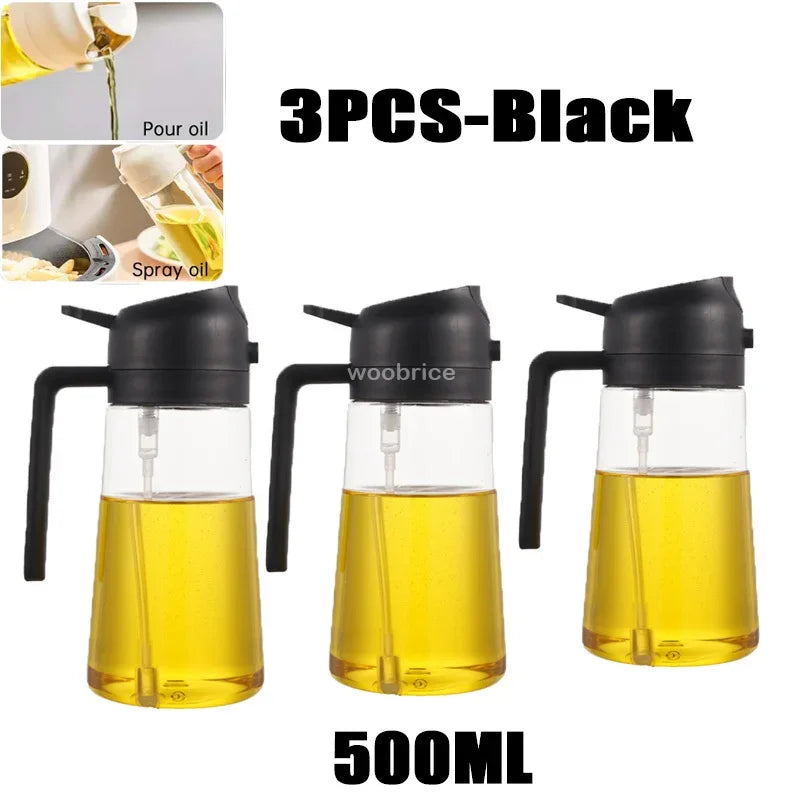 2-in-1 Oil Sprayer & Dispenser – Perfect for Air Fryers, Salads, Grilling & Roasting