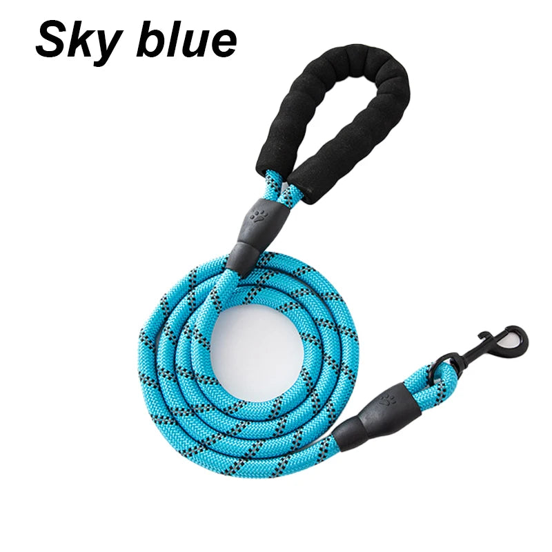 Eco-Friendly Soft Handle Dog Leash – Reflective, Strong & Functional for All Sizes (120-300CM) – Perfect for Big & Small Pups!