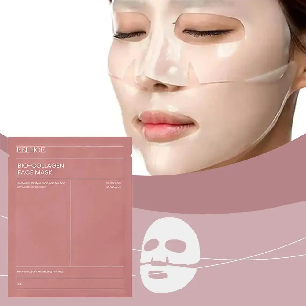 Bio Glow Bio Collagen Face Mask - Deep Hydrating, Pore-Shrinking Overnight Treatment for Radiant Skin (1/5/10PCs)