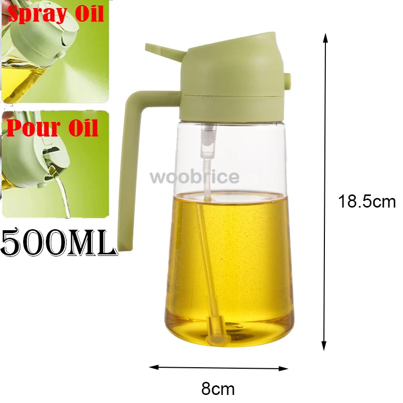 2-in-1 Oil Sprayer & Dispenser – Perfect for Air Fryers, Salads, Grilling & Roasting