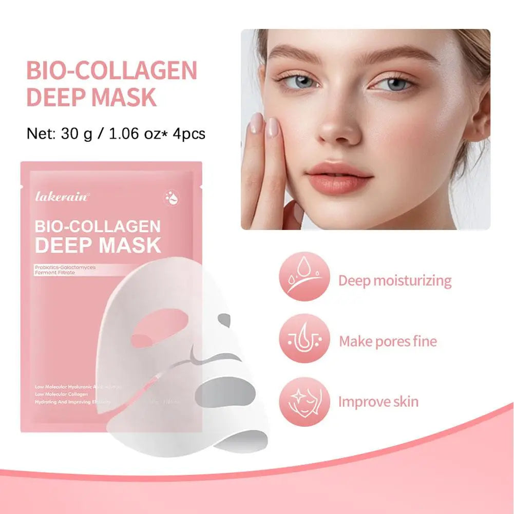 Bio Collagen Overnight Hydrogel Mask - Pore Minimizing & Anti-Wrinkle Treatment for Radiant Skin