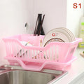 ShineBright Kitchen Drainage Rack - Space-Saving Utensil & Dish Organizer with Drainer Board for Effortless Drying